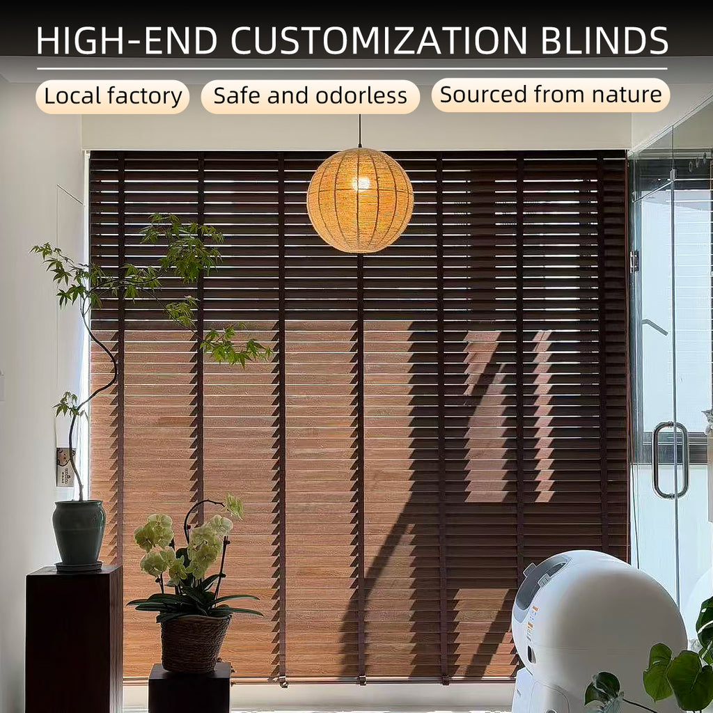 50mm Faux Wood Venetian Blinds | Waterproof