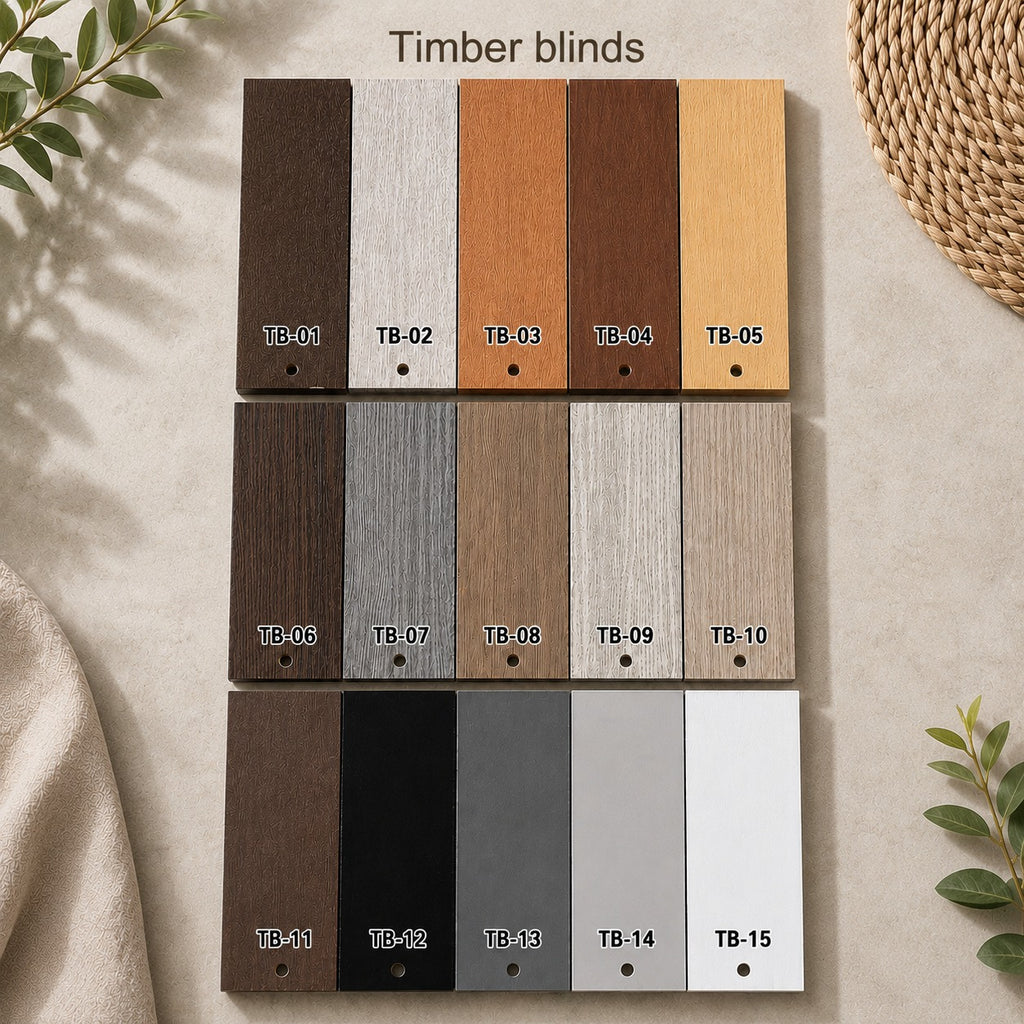 50mm Faux Wood Venetian Blinds | Waterproof